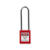 ONEBIZ Long Shackle Safety Padlock Red OB 14-BDG21DKD1K Thermoplastic Safety Padlock