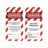 ONEBIZ Tags Do Not Operate Safety Tag OB 14-BDP01 Made from PVC Water & Oil Proof
